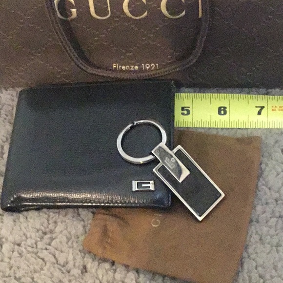 Authentic Gucci Mens Wallet & Gucci Crocodile Leather Key Chain Set - Picture 14 of 16